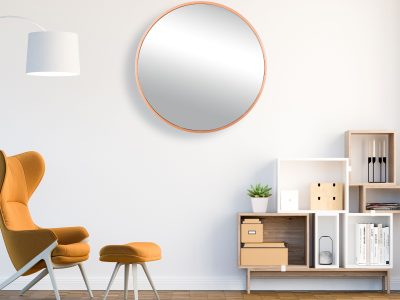 Espejo Celina dorado diámetro 65 cm ambiente 1